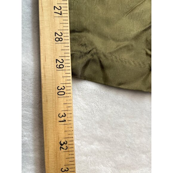 EVR Silk Bomber Jacket Pant Set Womens‎ XL Green Leopard Floral Vintage - Picture 12 of 16